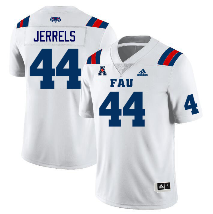 Florida Atlantic Owls #44 Jarrett Jerrels College Football Jerseys Stitched Sale-White